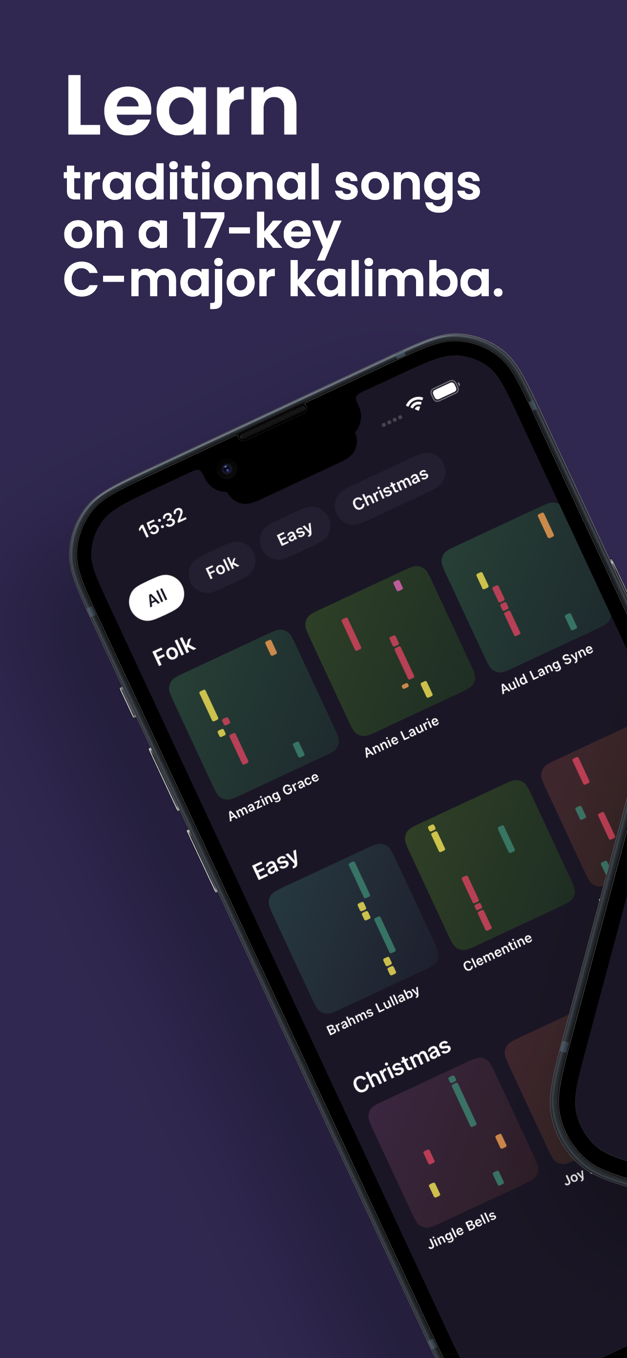 Song library — browse folk, easy, and Christmas songs